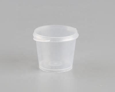 China Round OEM 1oz Sauce Cup Disposable Transparent Sauce Cup PP Plastic Disposable Sauce Cup With Lid for sale