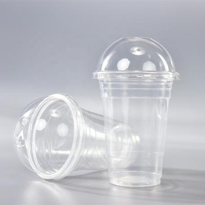 China Hot Selling 500ml Plastic Smoothie Disposable Plastic Cups With Lids For Wholesale for sale