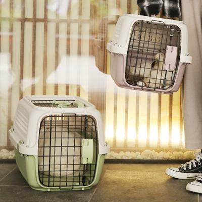 China New Arrivals Approved Pet Cat Carrier Small Travel Bag Breathable Plastic Animal Portable Outdoor Cage Airline Pet Carrier for sale