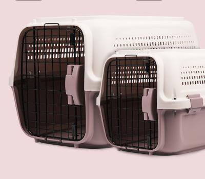 China Breathable Hot Sale Airline Pet Carrier Bag Cat Dog Plastic House Pet Approved Portable Cages Carry Cage Travel Outdoors Pet Durable for sale