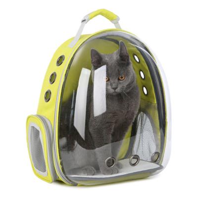 China Summer Hot Breathable Fashion Outdoor Travel Sale Space Capsule Pet Carrier Cat Show Backpack Bag For Transparent Pet for sale