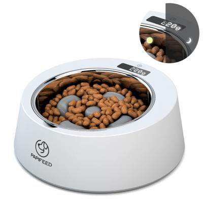 China Mini Automatic Factory Cat Food Dog Bowl Pet Smart Weighing Slow Feeder for sale