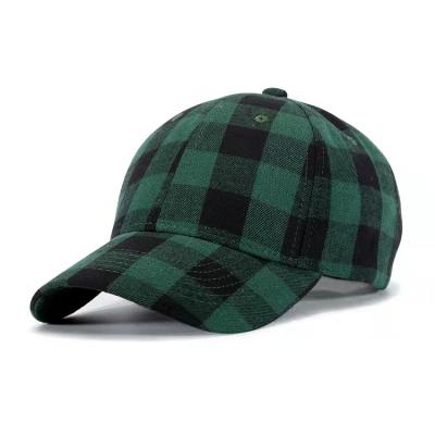 China JOINT Custom High Quality Brand Royal Blue Plaid Printed Snapback Sports Baseball Hat Cap Structured 6Panel for sale