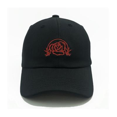 China JOINT Custom Embroidery Plain Factory Quality 100 Cotton Black Dad Hats Breathable for sale