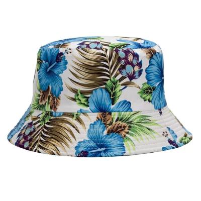 China Free Sample ECO Women's Classic Sunshade Bucket Hat Hat Polyester Floral Wholesale for sale