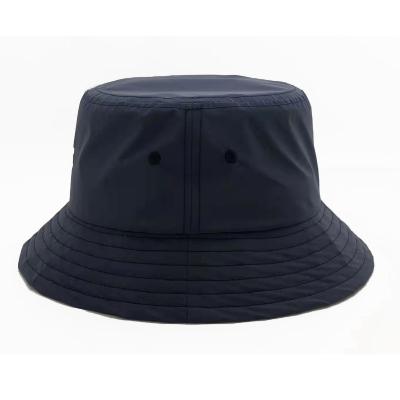 China ECO men's unisex stockings MOQ Logo Bucket Hat Cap Navy blue embroidered reflective custom made from factory for sale