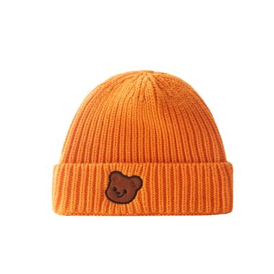 China Orange Slapped Fisherman Embroidered Winter Knit Beanie Hat Cap Warm from casual hot sale hats for sale