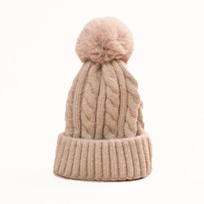 China JOINT Free Mocking Knit Winter Knitted Pom Pom Beanies Beanie Hat Hats Cap Covers Outdoor for sale