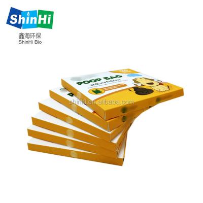 China Biodegradable Packaging Material Eco Cornstarch Compost PBAT PLA Doggy Poop Bag for sale