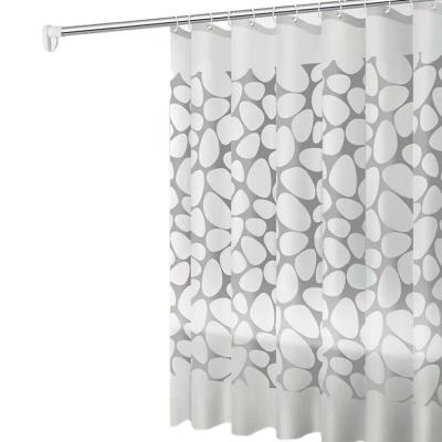 China Stocked Shower Curtain Stone Pattern Toilet Bathroom Curtain Partition Peva Shower Curtain Liner zu verkaufen