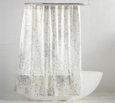 Chine Sustainable Hot Sale Basics Bathroom Shower Curtain - Snow Leopard Organic Shower Curtain à vendre