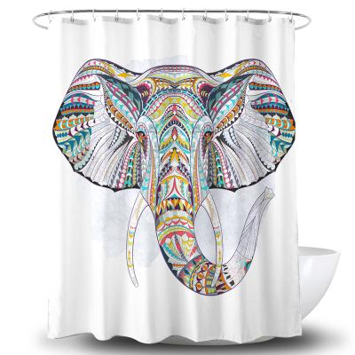 China Viable Simple Balloon Design Digital Print Shower Curtain à venda