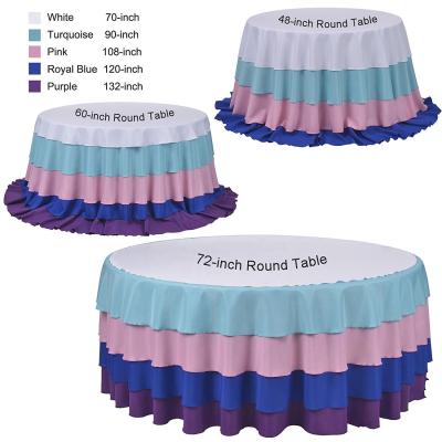 Κίνα Oilproof Hotel Customize Tablecloth Polyester Or Cotton Solid Color White Round Tablecloth προς πώληση