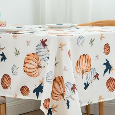 China Pumpkin Trellis Nestweave Waterproof Tablecloth for Thanksgiving, Harvest and Fall Table Cloth, Place Mat, Table Runner Set for sale