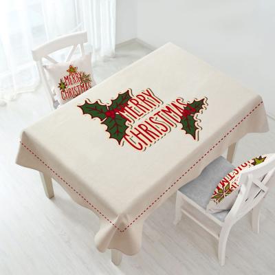 Κίνα 100% Tablecloth , Oilproof Digital Printed Polyester 3D Woven Cheap Christmas Decorative Table Cover προς πώληση