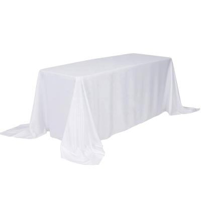 중국 Oilproof Competitive Price Good Return White Customize Size Tablecloths Party Table Cover 판매용