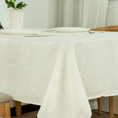 China Waterproof/Stain Resistant Damask Jacquard Tablecloth Table Cover Waterproof for Banquet/Parties/Dinner/Kitchen/Restaurant/Wedding for sale