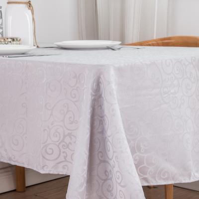 China Waterproof Rectangular Damask Jacquard Tablecloth Table Cover Waterproof Great for Banquet, Parties, Dinner, Kitchen, Wedding Table Cloths for sale