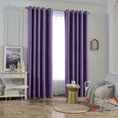 China Blackout Polyester Style Purple European Curtains For Living Room Window Curtain Te koop