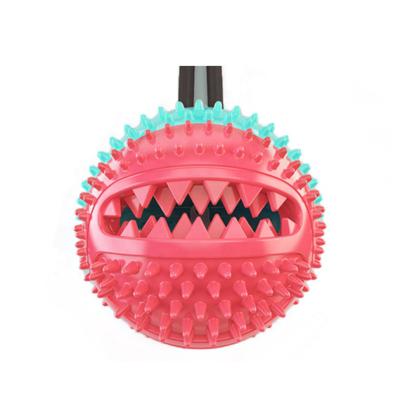 China 2022 Multifunctional Interactive Food Tooth Chew Ball Dog Viable Dispensing Rubber Toys for sale