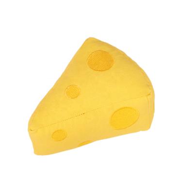 China 2022 Durable Plush Toy Interactive Cheese Chewing Squeaky Dogs Toy For Training for sale