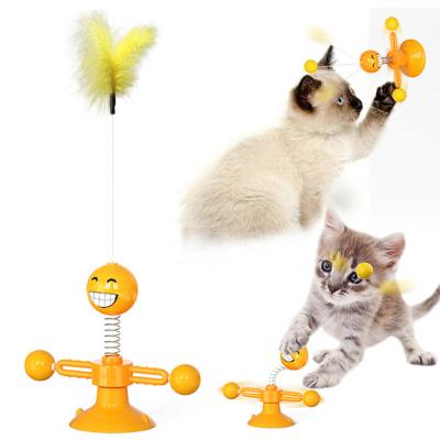 China 2022 Brand Design Quality Indoor Pet Funny Stick Spring Man Sustainable Cat Toy Interactive for sale