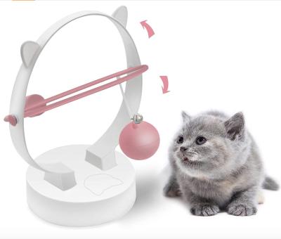 China Funny Automatic Electronic Interactive Kinetic Oscillation Viable Cat Toy With Two Replactment Balls for sale