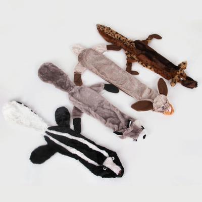 China Sustainable Manufacturer Spot Shape Small Animal Plush Durable Pet Chew Dog Toys for sale