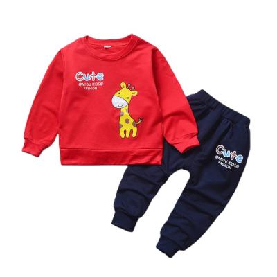 China Casual Baby Clothes Sets Low MOQ Spring Autumn Baby Boy Hoodie Pants 2 Pcs Sets Cotton Long Sleeve Suit Children for sale