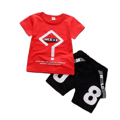 China MOQ various design casual baby clothes stockings sets babies boy jeans t-shirt 2pcs sets summer short sleeves shorts 1-4years for sale