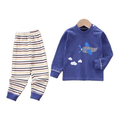 China Spring 2021 new children's autumn QUICK-DRY clothes long pants cotton underwear set Korean baby home service for sale