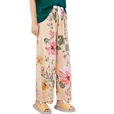 China QUICK DRY woman plus size long pants cotton thin wide-leg pants pregnant women outdoor wear lady summer pajamas for sale