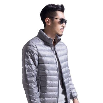 China New waterproof men's light weight down jacket men stand up collar winter jacket oversized men lightweight down jacket for sale