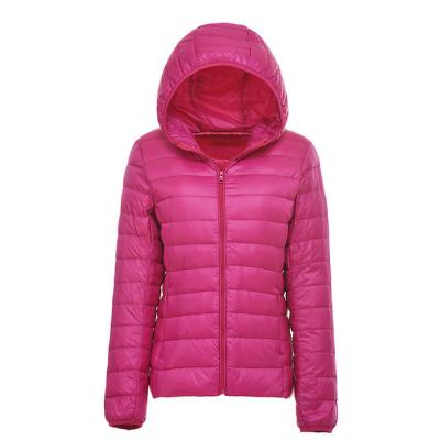 China Plus size 2021 autumn and winter hooded light weight down jacket women casual warm jacket plus size shorts for sale