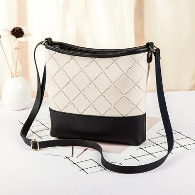 China Lady Women Tote Bag Handbag Shoulder Bag Cell Phone Wallet Bags PU Leather Contrast Color Stitching Soft Leather for sale