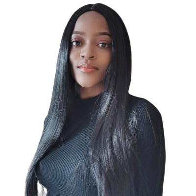 China Red and Black Women Long Low MOQ Colorful Long Straight Hair Female African Dream Hair Synthetic Wig Color Hair Wig Manufacturers for sale