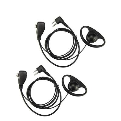 China 1 Pin Or 2 Pin Supported 1pin/2 Pin 3.5Jack D Shape Earphone Headset PTTs Mic Earpiece For Baofeng For Kenwood For Puxing TYT Radio One-sided Earpiece for sale