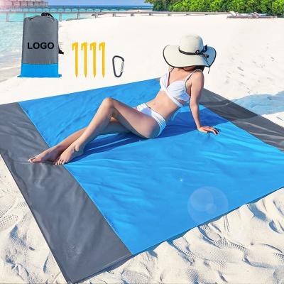 China AIMOYU Light Weight Outdoor Heavy Duty Sand Mat Oversized Beach Blanket Heat Free Mat Quick Drying Waterproof Beach Blanket for sale