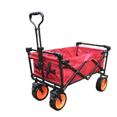 China AIMOYU Outdoor Activities Solid Outdoor Hand Brake Folding Camping Cart For Travel Garden Picnic Beach for sale