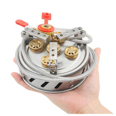 China AIMOYU Portable High Power Eyes Nine Heads Five 5 Cores Outdoor Camping Stove Direct Sales Volcano Furnace Gas Stove Burner for sale