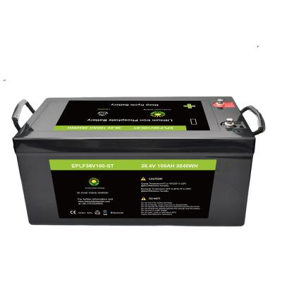 China Toys free maintenance deep cycle lifepo4 battery 36V 100ah lithium battery pack waterproof for RV marine solar system for sale