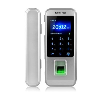 China ABS Wireless Fingerprint Door Lock No Holes Glass Door Lock Office Door Security Lock for sale