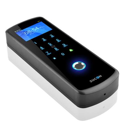 China time & Wireless Battery Powered Biometric Audience ZUCON Fingerprint RFID Code Access Control With Exit Button And Power Supply for sale