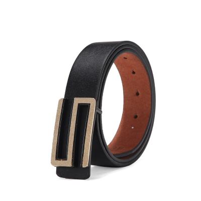 China ALLOY fashion leisure artificial leather PU plate buckles on men's and women's fashion belt factory direct sale for sale