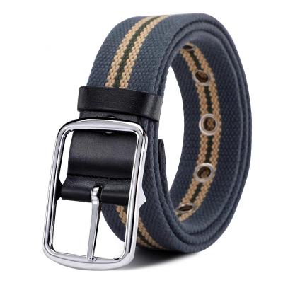 China Male men's canvas belt update plus thick version of the youth canvas belt men's fashion jeans outdoor men's belt for sale