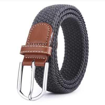 China Neutral/Both Women's Woven Belt Men's and Men's Casual Belt Canvas All-match Pants Belt Korean Style Elastic Belt Factory Delivery for sale