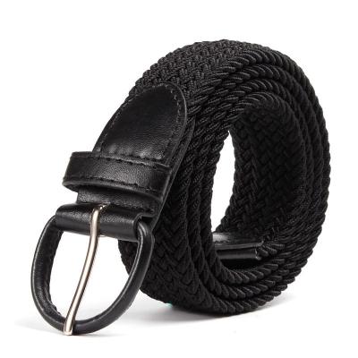 China Neutral/both Korean style women's belt anti-allergy men's belt elastic casual weaving belt men's and women's belt elastic source factory direct sales for sale