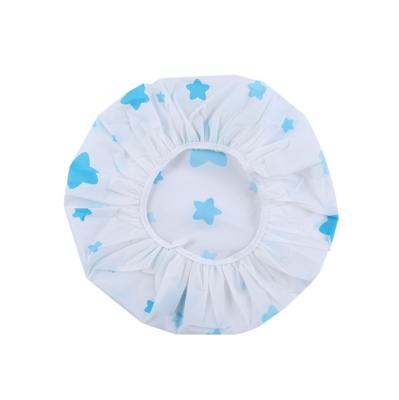 China Viable Promotional Popular Waterproof Recyclable Semi-transparent EVA Shower Hat for sale