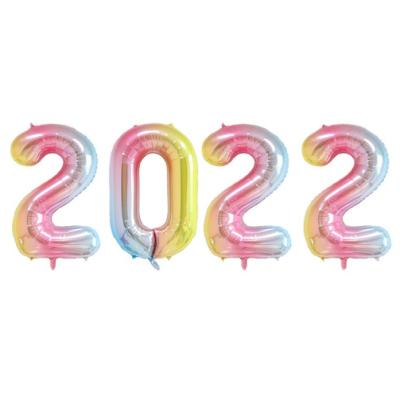 China Foil Big Set 2022 40 Inch Digital Aluminum Film Balloons New Year Party Decoration Supplies Balloons for sale