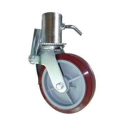 China Other Specs. 6 8Inch PVC/PU High Scaffolding Caster Wheel Size 190 240mm for sale